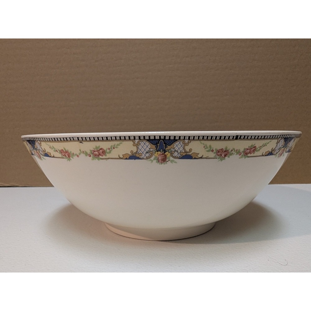 VTG Universal Cambridge Bowl Oven Proof French Country War 22 Carat Gold 10" USA